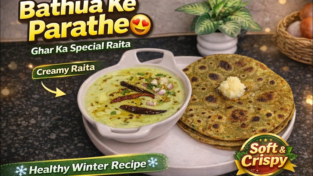 Ramadan Special Sehri Bathua ke Parathe| Winter Special Bathua Healthy partha 😍