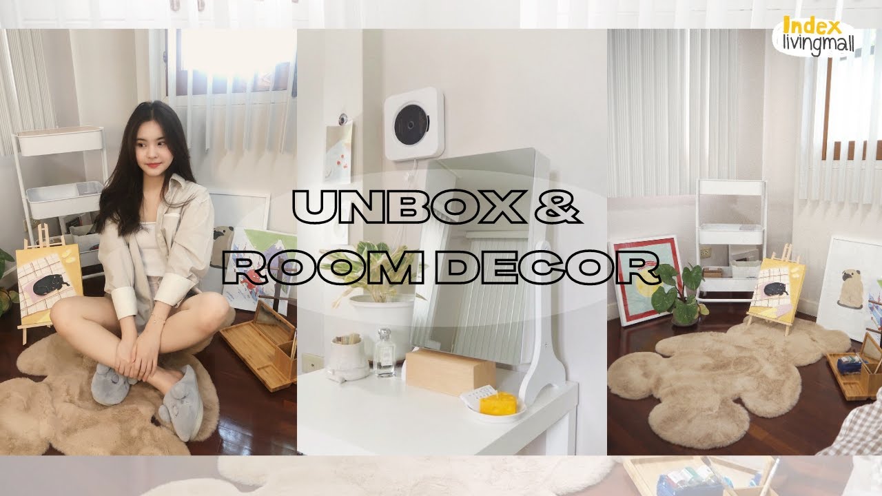 unbox & room decor🕯️📦 🛋️ แกะกล่องของแต่งห้องจาก Index Living Mall มาจัดห้องกัน!