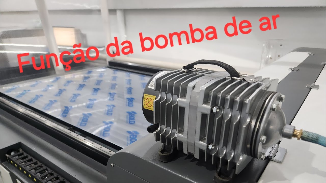 Qual a função da bomba de ar na cnc laser e por que não deve ser desligado