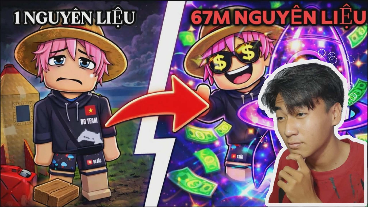 ANH BÃO PHÓNG TÊN LỬA TỪ 1 NGUYÊN LIỆU ĐẾN SIÊU TÊN LỬA 676767M NGUYÊN LIỆU TRONG ROBLOX