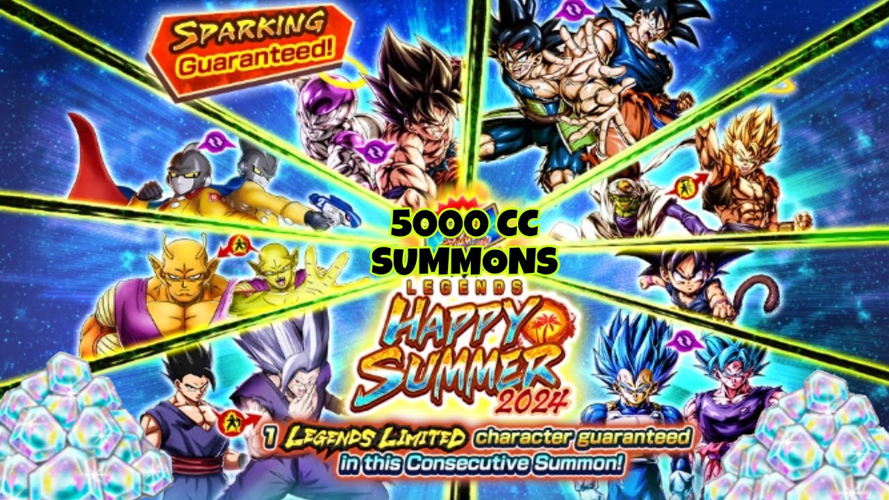 NEW LEGENDS HAPPY SUMMER 2024 SUMMONS! HOW MANY LF’S CAN I PULL? | Dragon Ball Legends