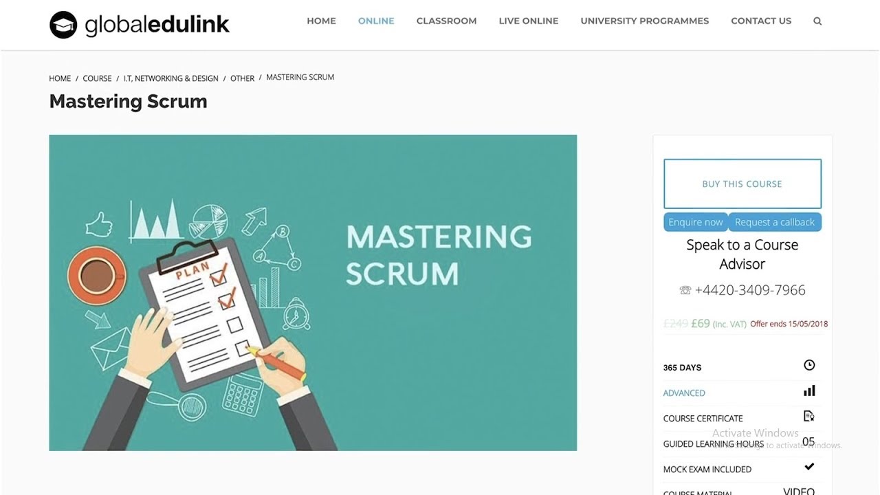 Scrum Master Online Certification Course