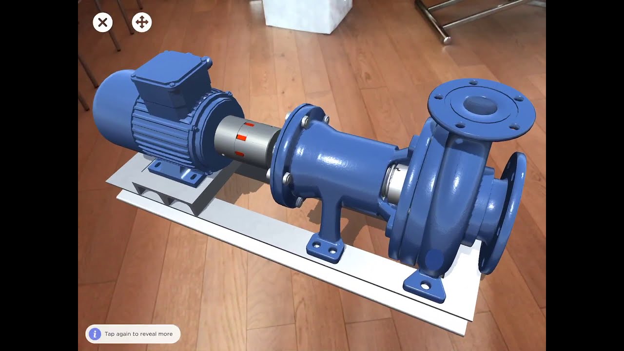 Centrifugal Pump - Exploded view in Augmented Reality