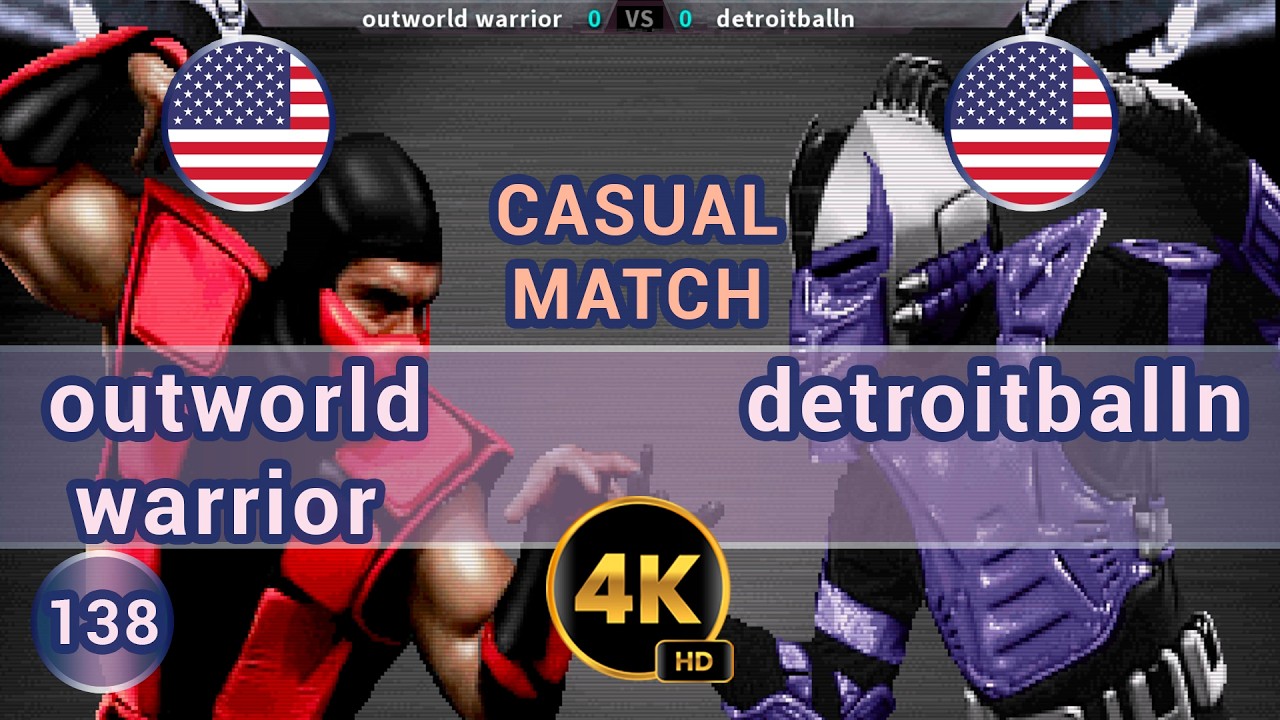 UMK3 - 🇺🇸 outworld warrior vs detroitballn 🇺🇸 CASUALS / 4K 60 FPS #umk3  #t99hex #t99h #team99hits