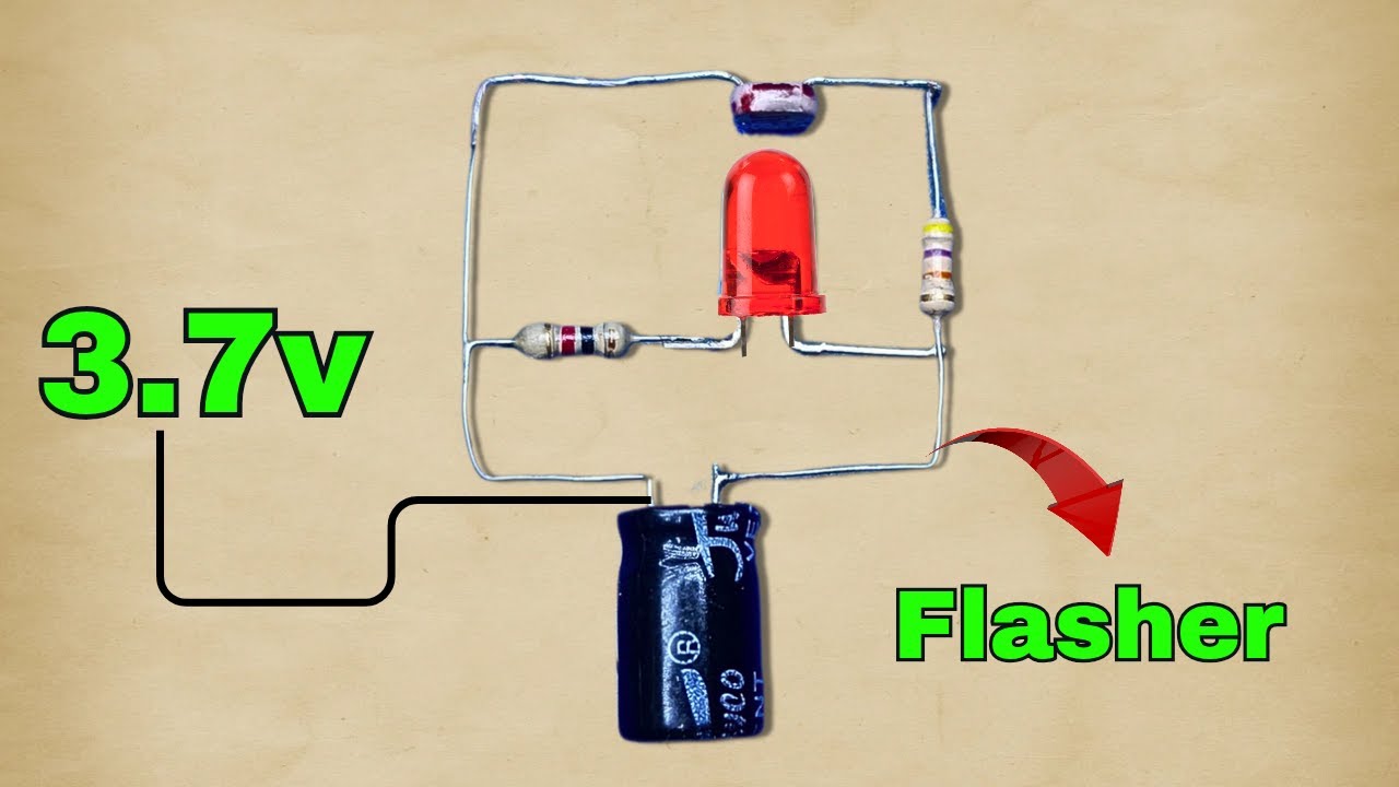 3.7v LED Flasher Circuit | Led Flasher