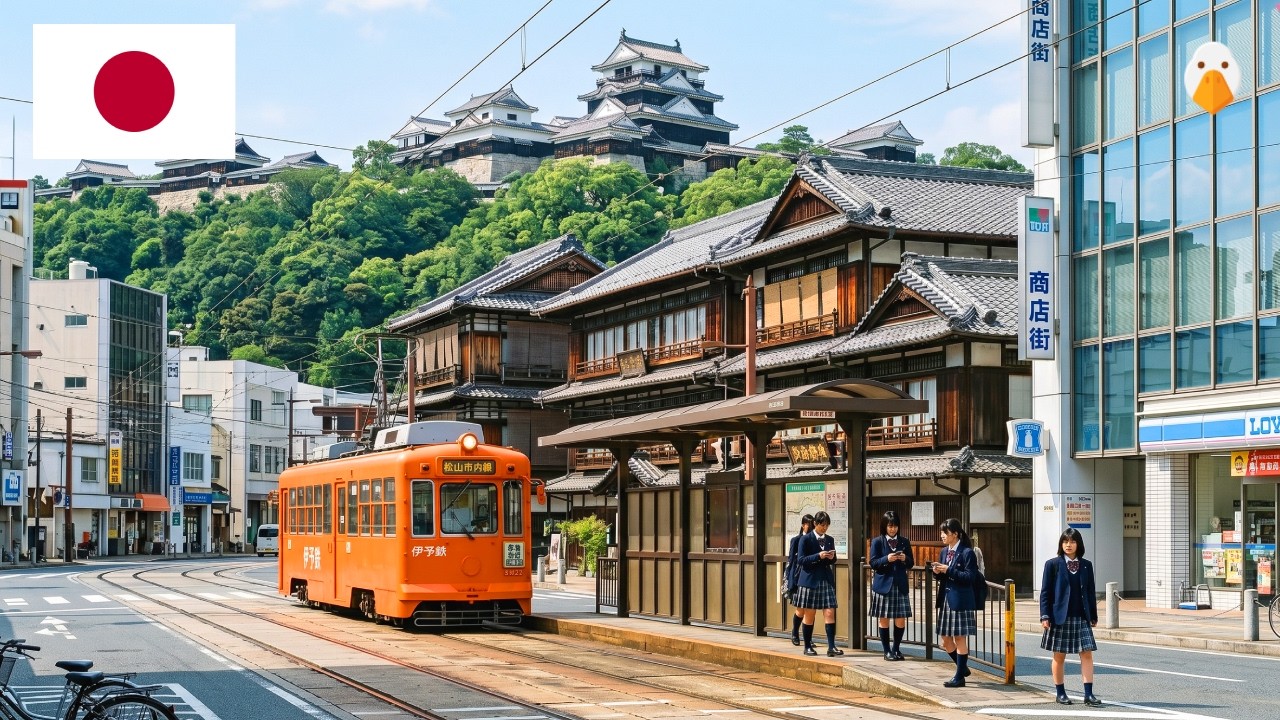 Мацуяма, Япония🇯🇵 Город замков и горячих источников – Уникальное место в Сикоку (4K UHD)