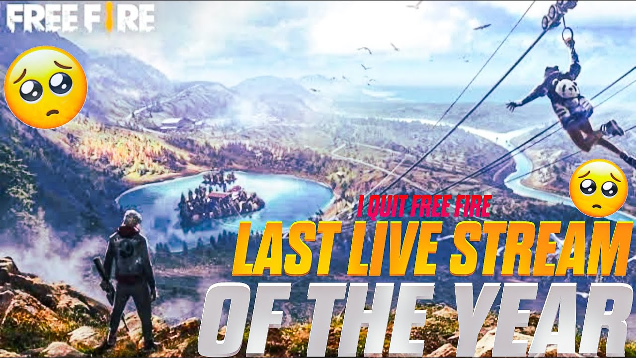 I QUIT FREE FIRE 🔥 😢 LAST LIVE STREAMING OF THE YEAR 😞 #freefire #freefirelive #garenafreefire
