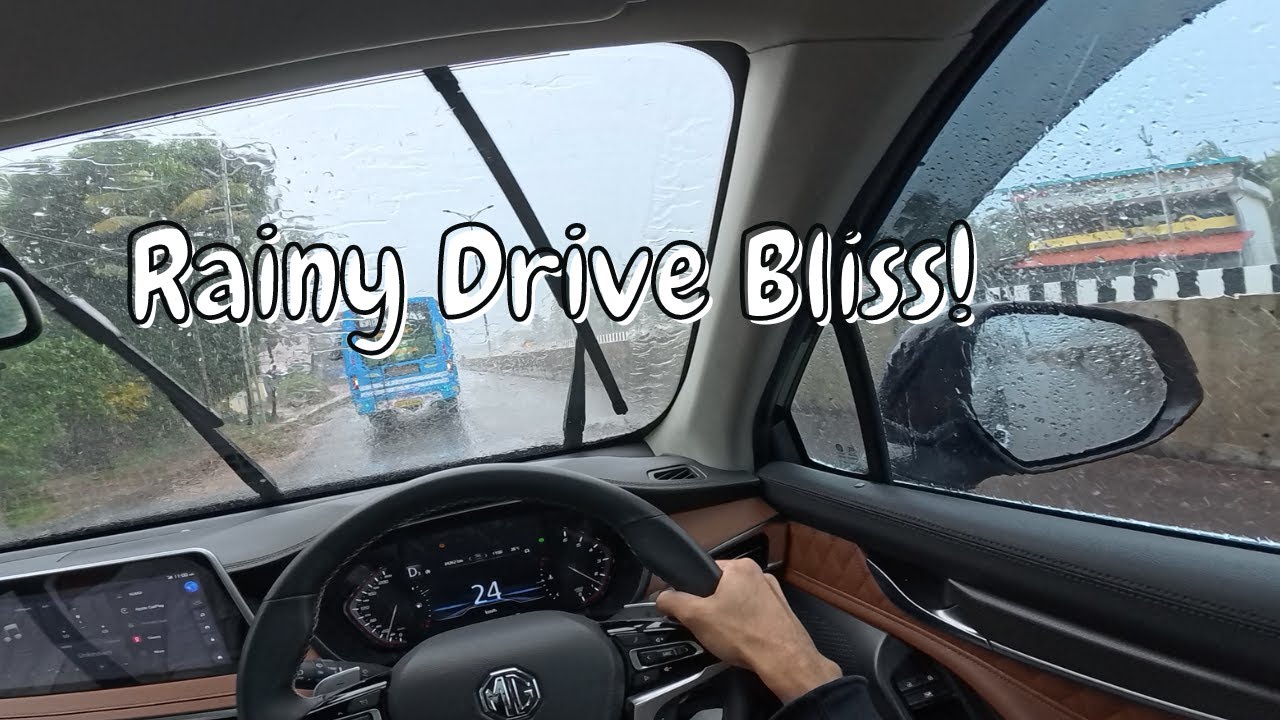 MG Gloster POV Rainy Drive | ASMR Engine Sounds & Heavy Rain Pounding