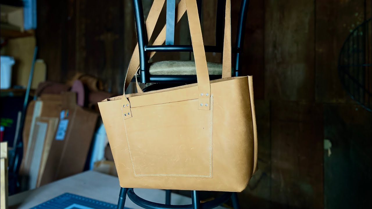 Making a Leather Tote Bag - Entirely by hand
