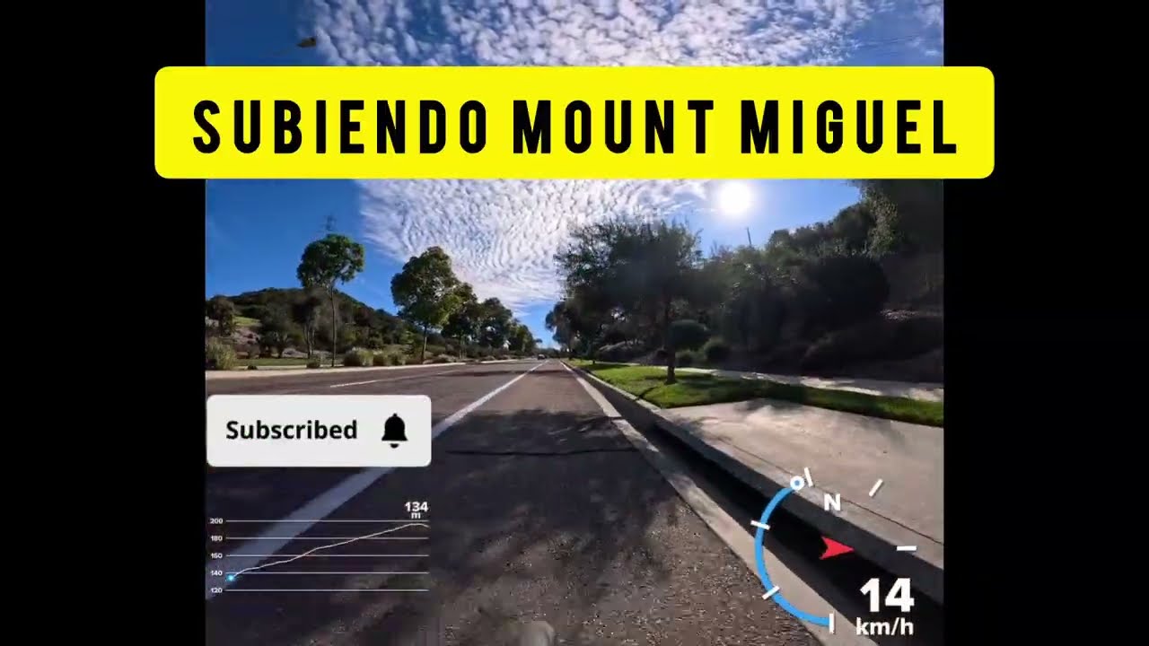 SUBIENDO MOUNT MIGUEL EN BICICLETA +10% INCLINACION 