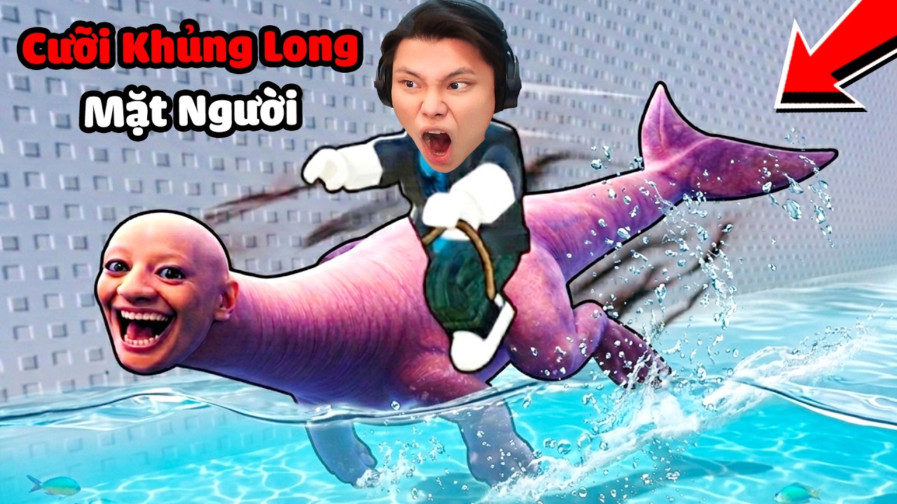 [ROBLOX] JayGray Cưỡi KHỦNG LONG MẶT NGƯỜI🤏😳Thử Thách Thủy Quái Bơi Đua Vượt Qua Chướng Ngại Vật