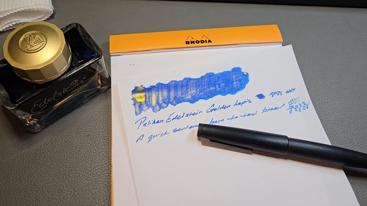Pelikan Edelstein Golden Lapis Fountain Pen Ink Review