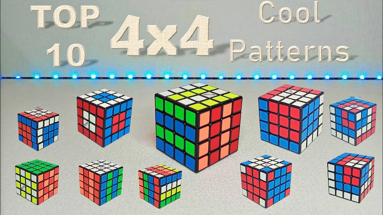 TOP 10 Cool Patterns Tutorial of 4x4 Cube with Algorithms