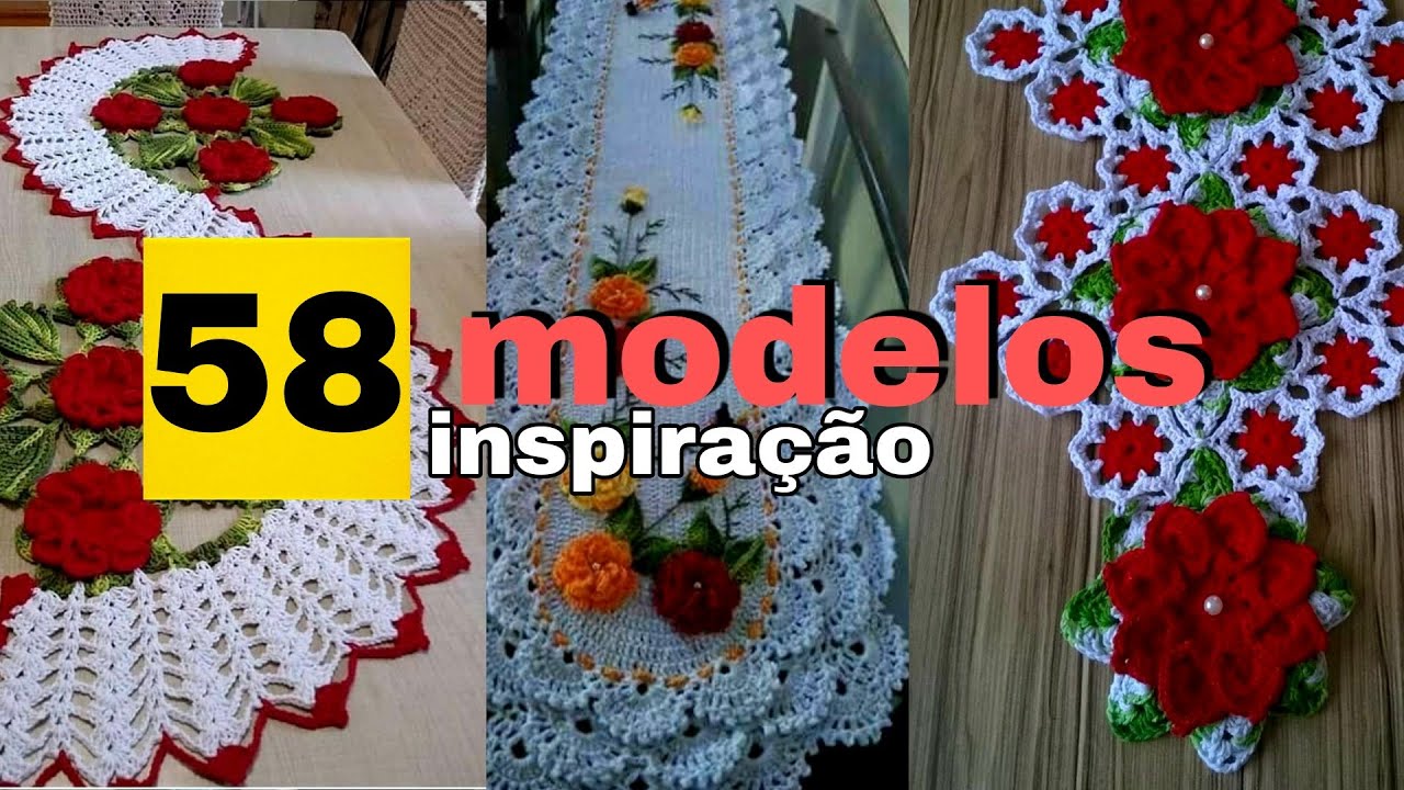 58 MODELOS CAMINHO DE MESA EM CROCHÊ/trilho de mesa!