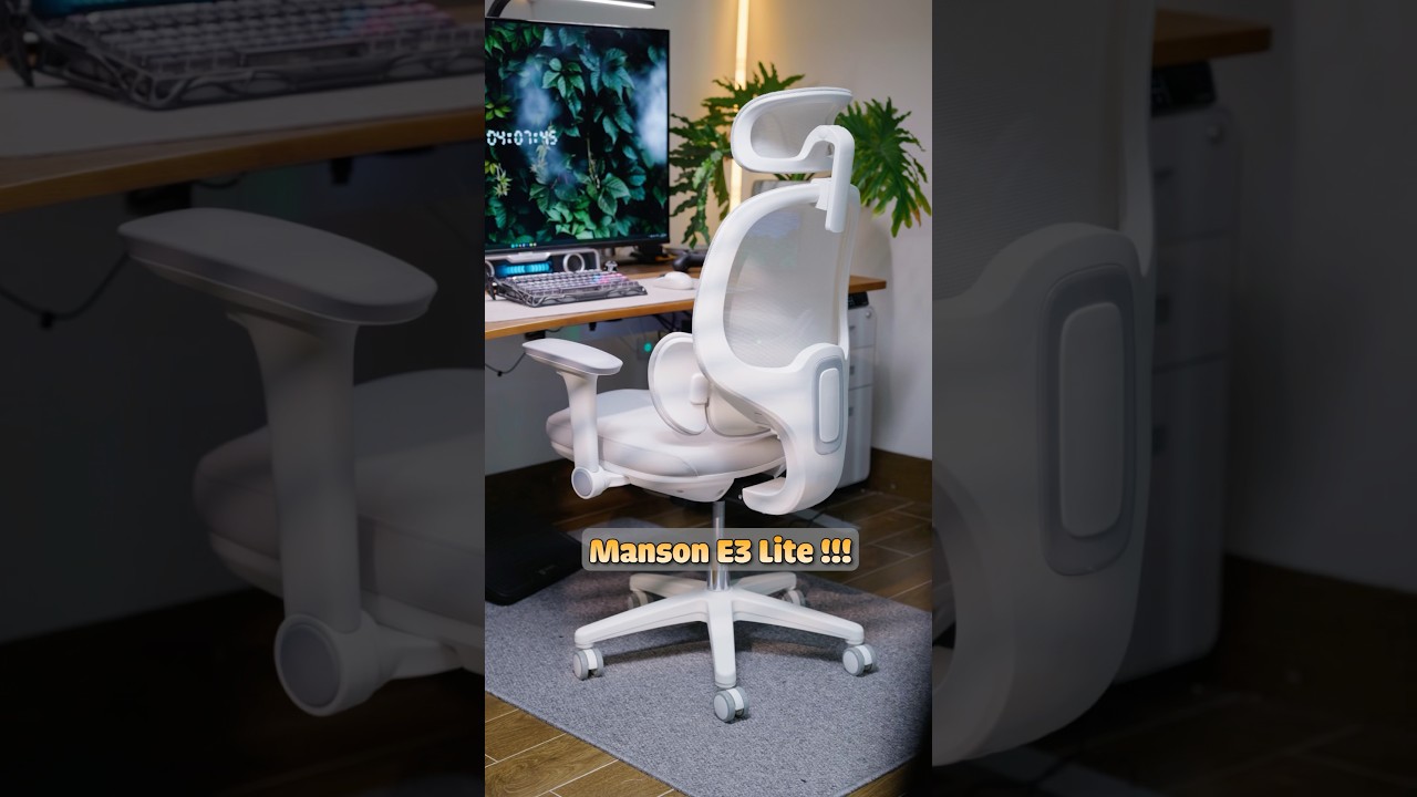 Ghế 2 củ m&agrave; tựa lưng xịn như ghế chục củ.Manson E3 lite #desksetup #nghiensetup #ghecongthaihoc