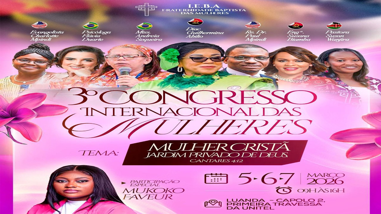 3 CONGRESSO INTERNACIONAL DAS MULHERES - MULHER CRISTÃ, JARDIM PRIVADO DE DEUS - 2° DIA