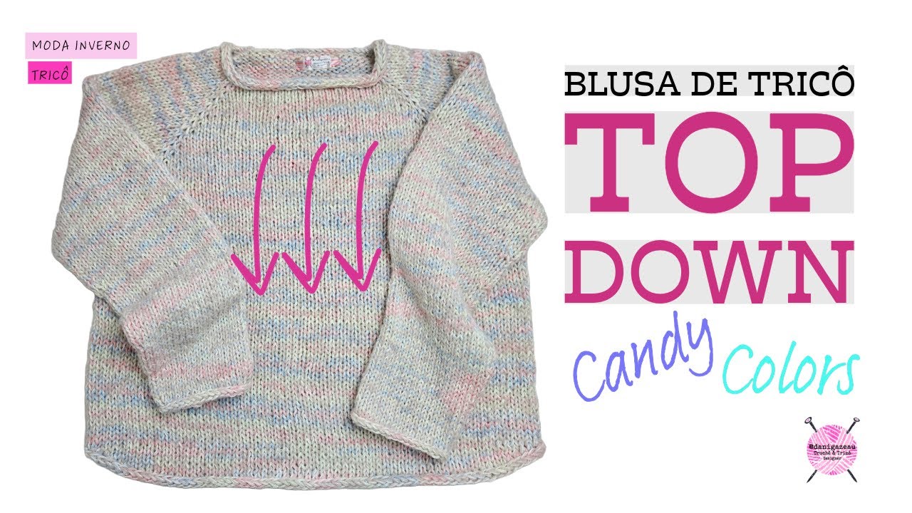 Blusa de Tricô Top Down Candy Colors