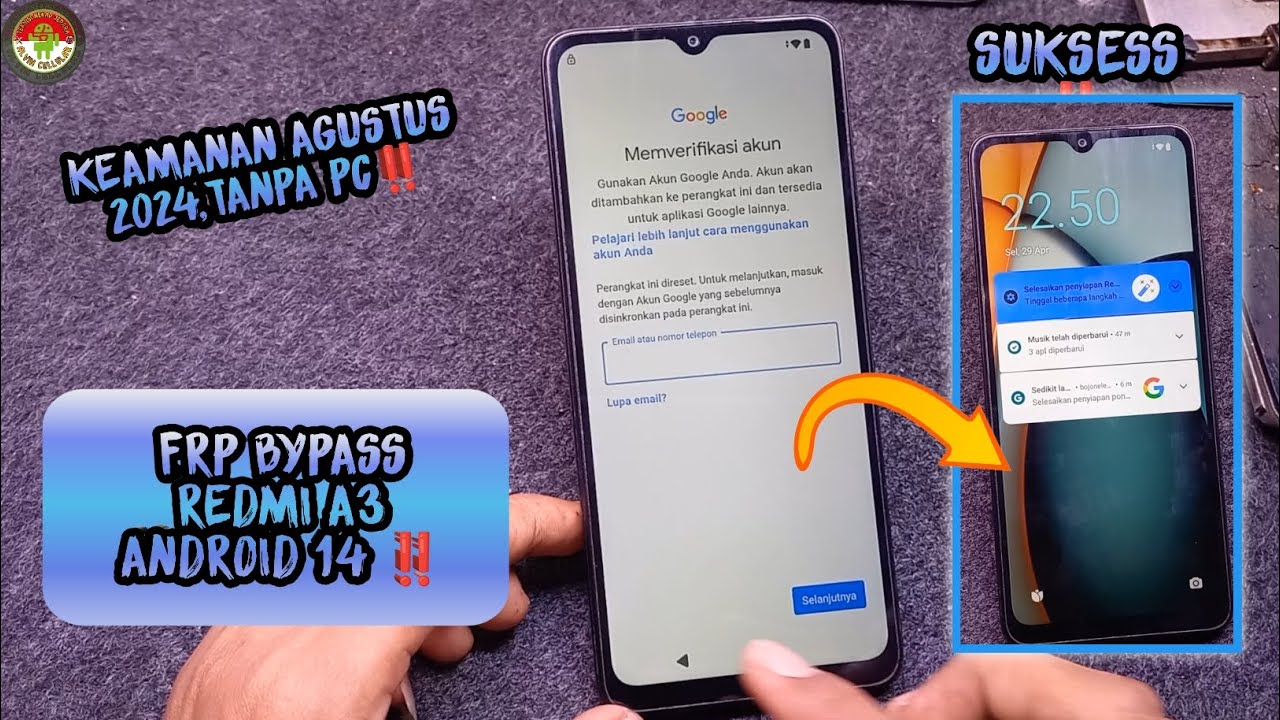 FRP BYPASS REDMI A3 ANDROID 14 KEAMANAN AGUSTUS 2024,TANPA PC‼️