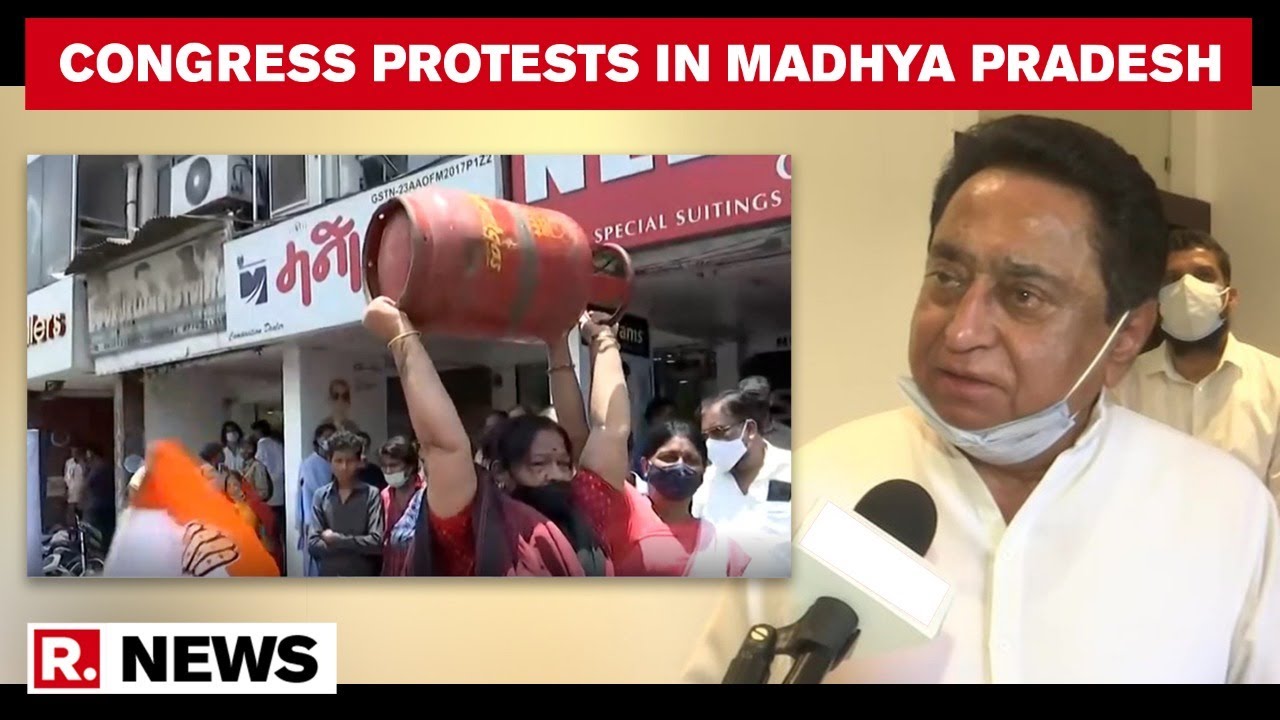 Madhya Pradesh Congress Workers Hold Protest Against Inflation, Criticize Centre | Republic TV