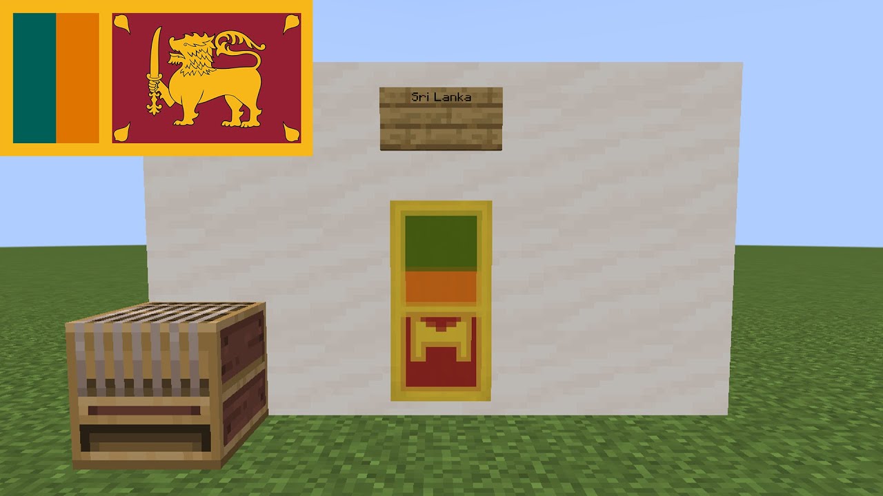 How to Make Sri Lanka's Flag in Minecraft