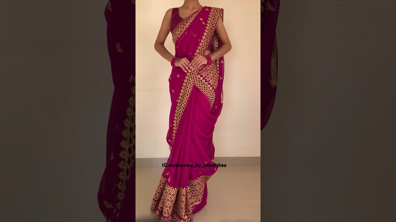 Infinity Style Saree Draping #shorts #saree #sareelove @GroomingwithUtkarsha