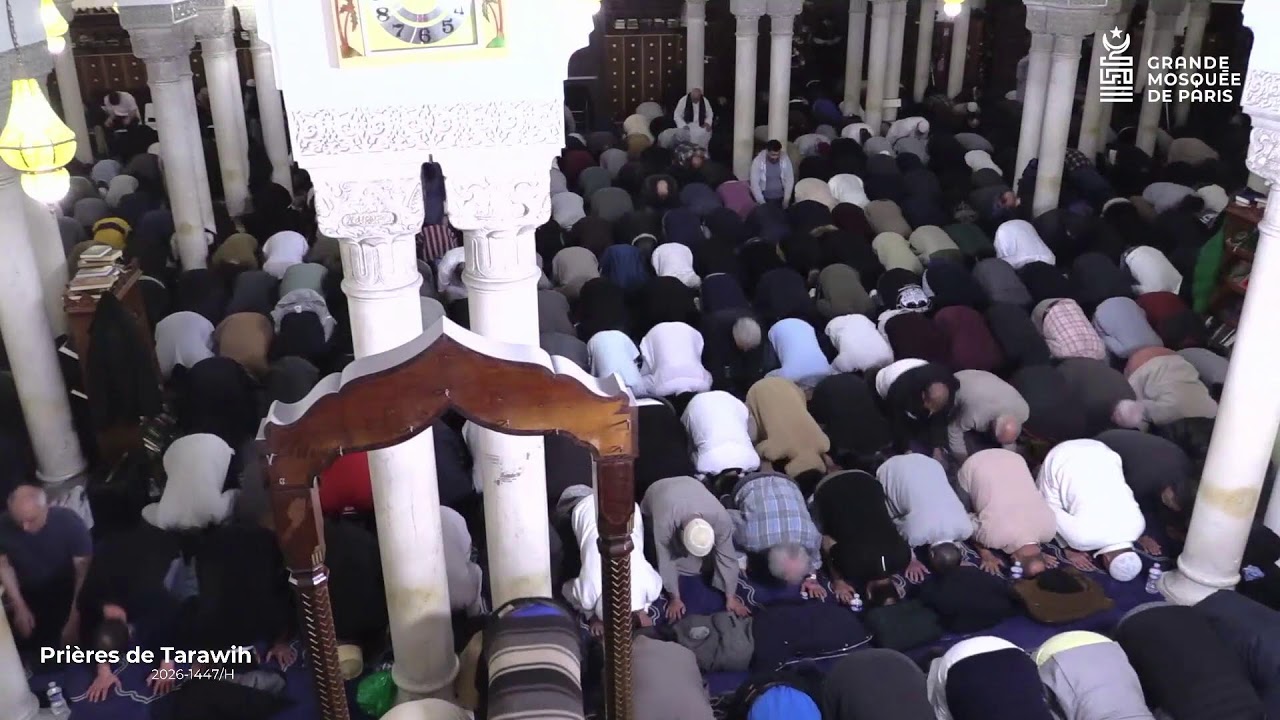 𝐄𝐍 𝐃𝐈𝐑𝐄𝐂𝐓 | Prières de Tarawih à la Grande Mosquée de Paris - 22 février 2026.