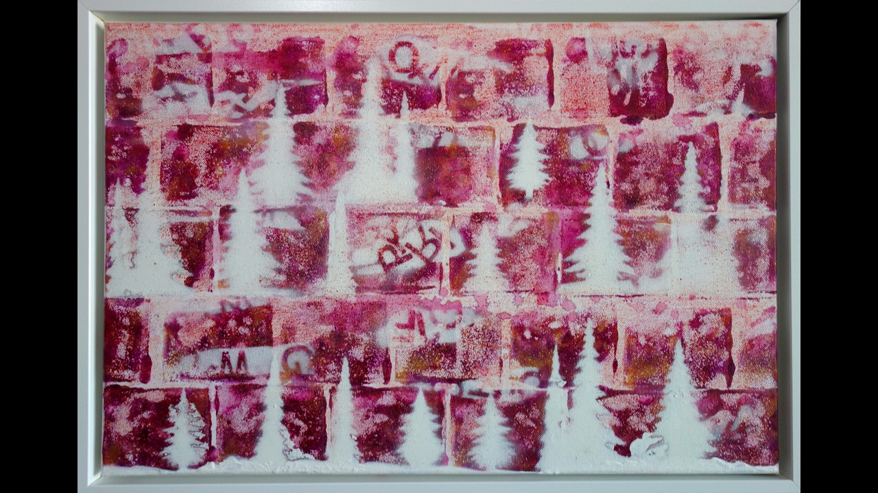 experimental poetic winter wall painting , available online at Singulart gallery 