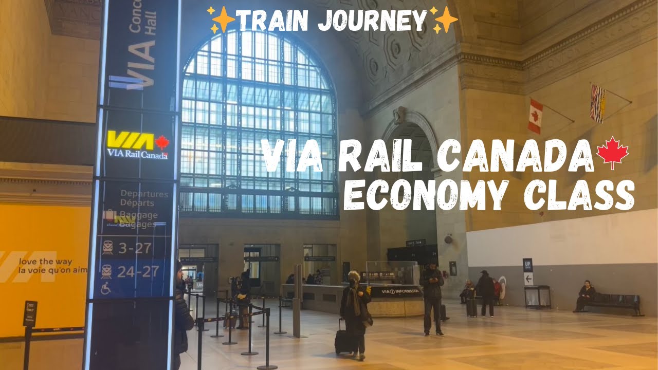 VIA RAIL From Windsor to Toronto(Economy Class)| Early Morning Canadian Train(5:30 AM)|Train Journey