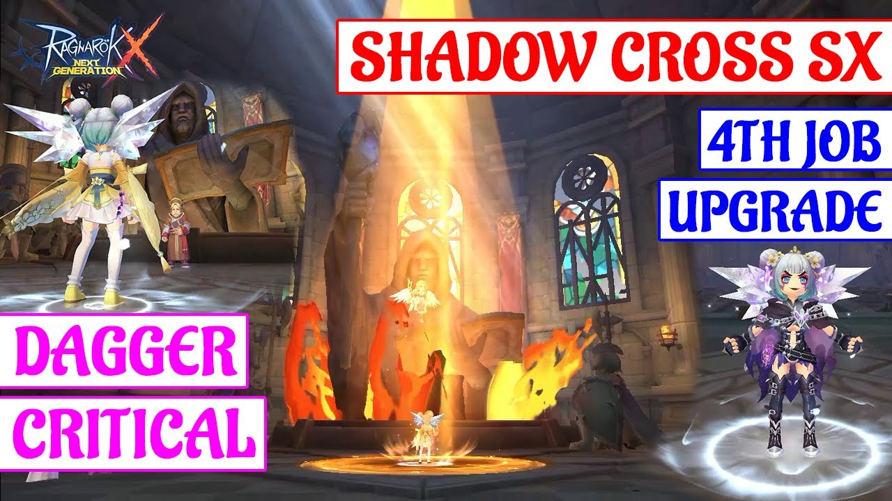[ROX] SHADOW CROSS SX GAMEPLAY - 4TH JOB UPGRADE FROM GX GUILLOTINE CROSS : RAGNAROK X