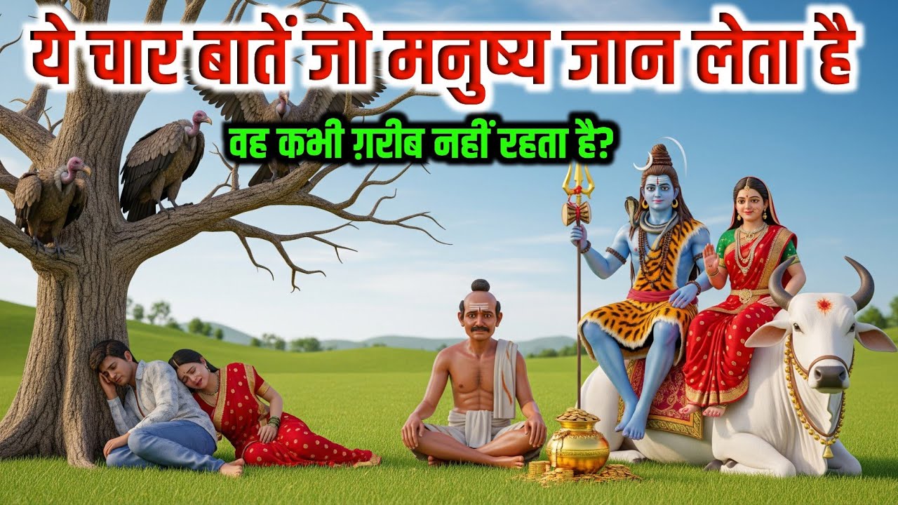 भगवान भोलेनाथ ने बताया ये 4 बातें जो मनुष्य जान लेता है वह कभी ग़रीब नहीं होता हैं? | jay Bholenath 