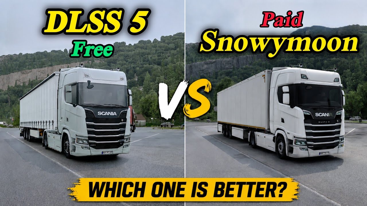DLSS 5 vs Snowymoon - Which One Makes ETS2 More Realistic?
