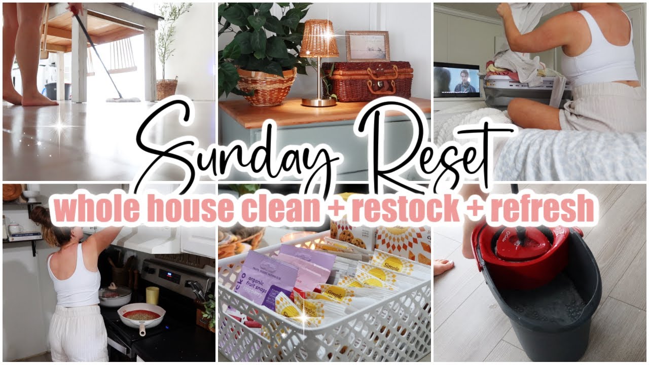 ✨SUNDAY RESET! Extreme All Day Whole House Deep Clean With Me // Sunday Reset Cleaning Motivation