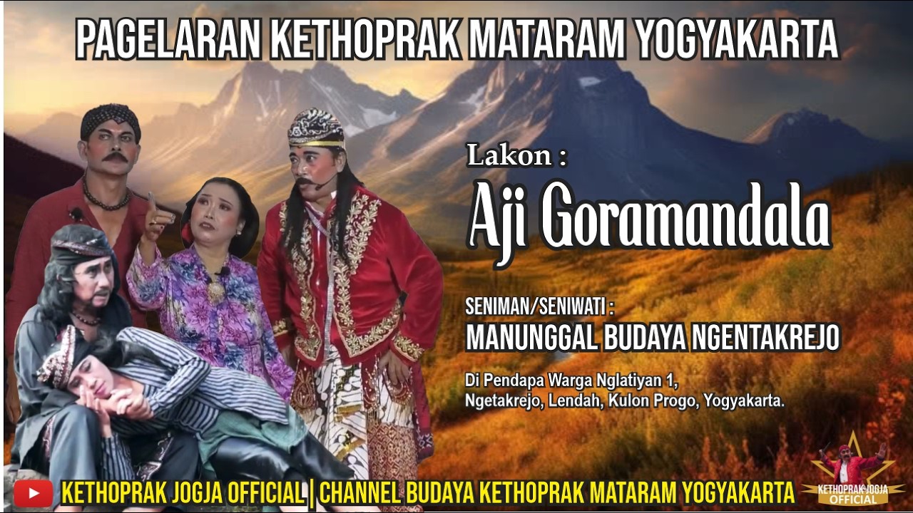 PAGELARAN KETHOPRAK MATARAM YOGYAKARTA | Lakon : Aji Goramandala, Alap alap Topeng Ireng