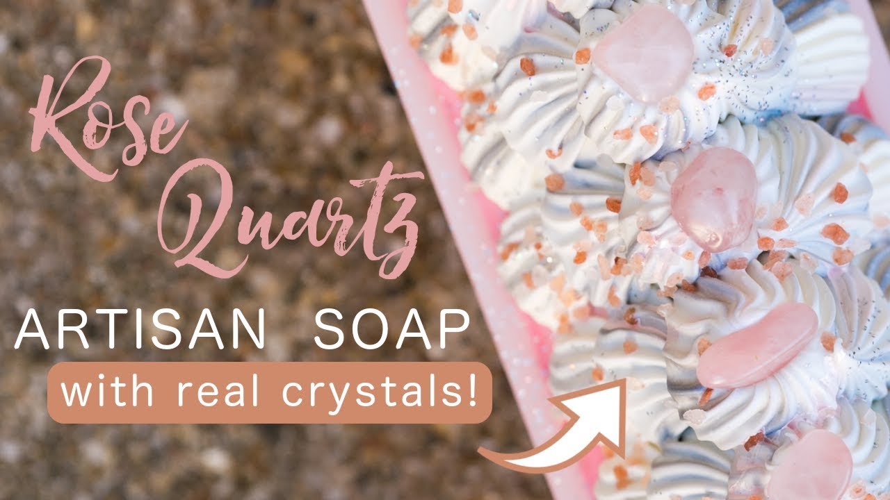 Rose Quartz Gem Soap - With REAL Crystals | Royalty Soaps