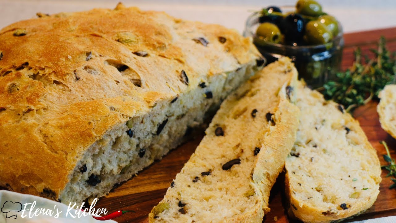 ДОМАШЕН ХЛЯБ С МАСЛИНИ И ПОДПРАВКИ-ЛЕСНА РЕЦЕПТА/OLIVE HERB BREAD MEDITERRANEAN|HOMEMADE EASY RECIPE