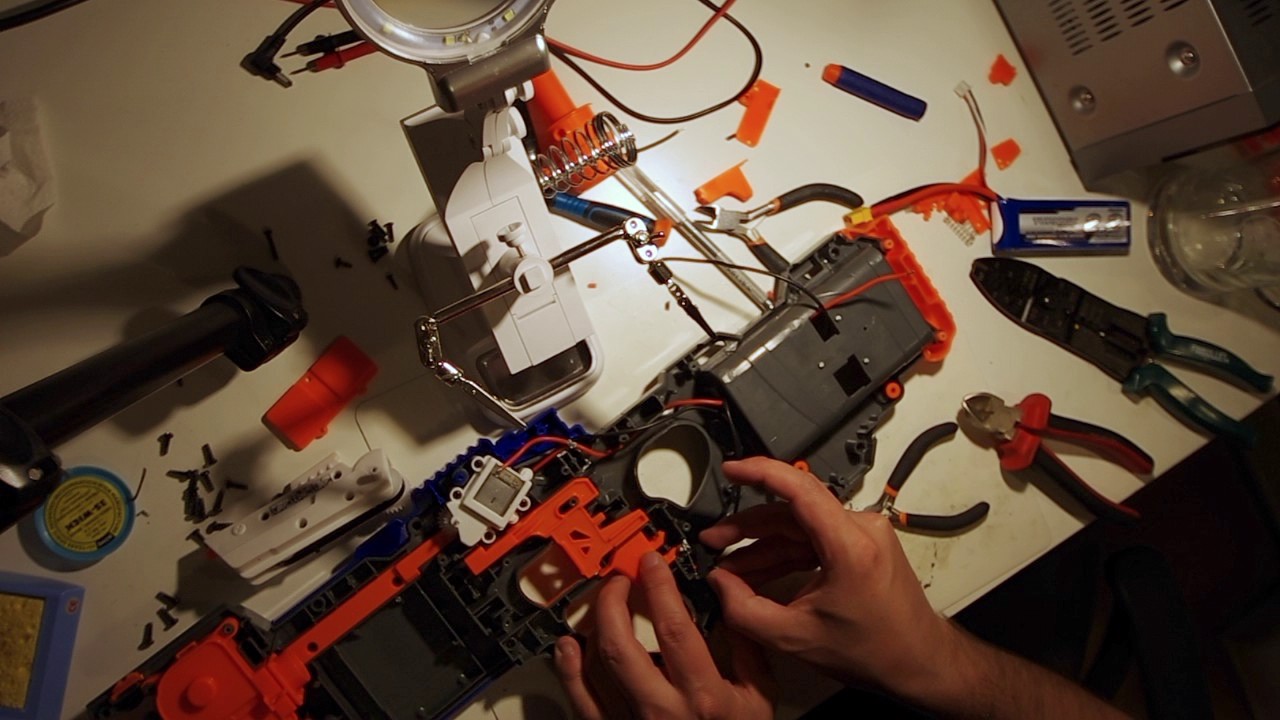 Nerf Hyperfire Elite 2S Lipo mod
