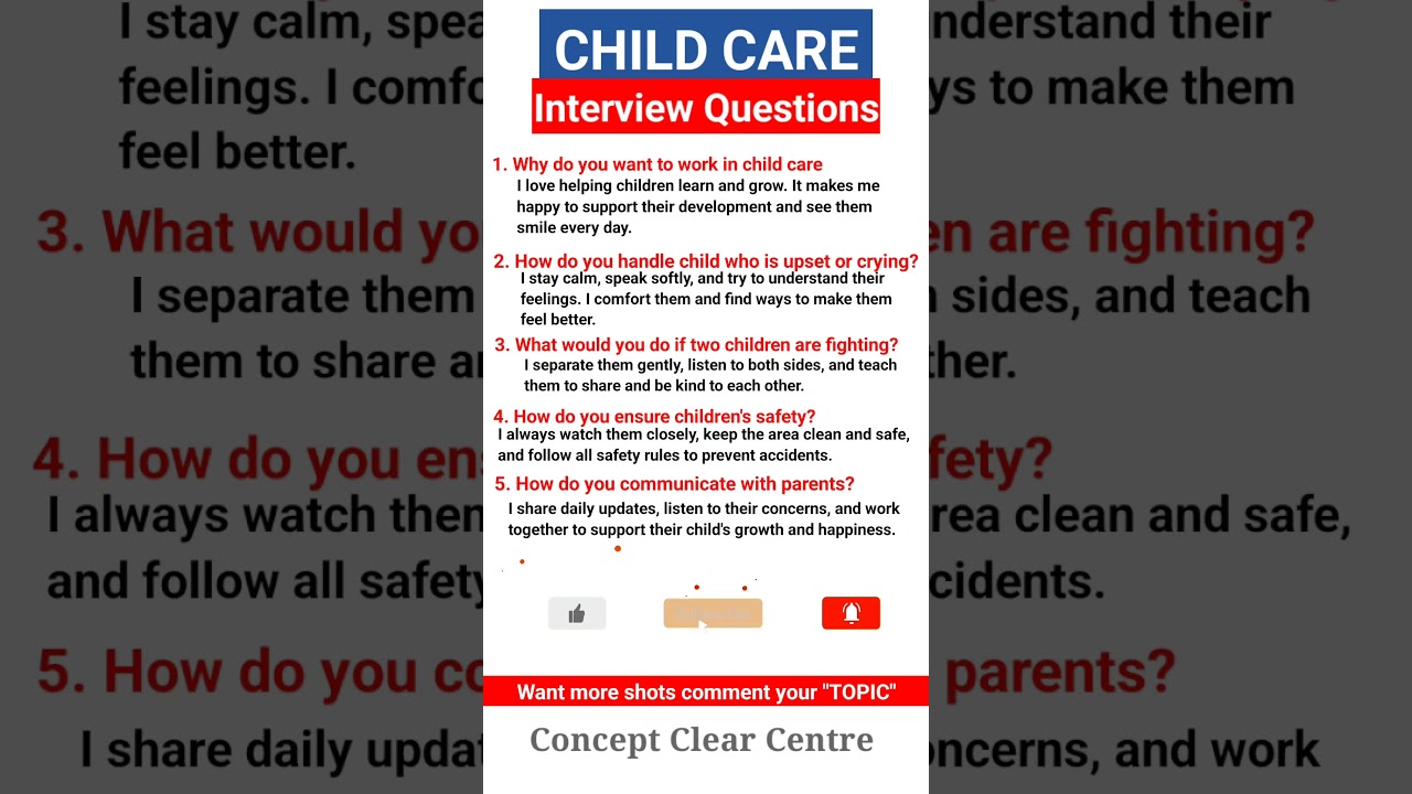 Top 5 Child Care Job Interview Questions and Answers to ace your Dream Job