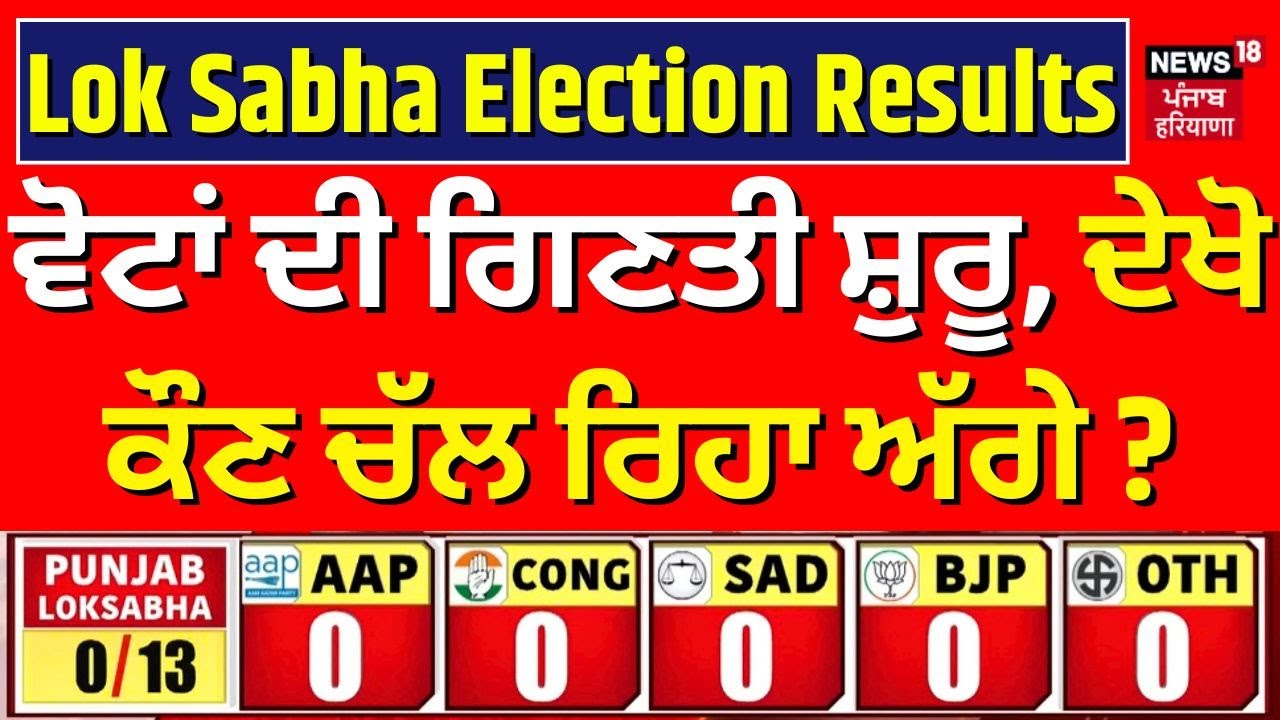 Lok Sabha Election Result Live | ਵੋਟਾਂ ਦੀ ਗਿਣਤੀ ਸ਼ੁਰੂ, ਦੇਖੋ ਕੌਣ ਚੱਲ ਰਿਹਾ ਅੱਗੇ ? | N18ER