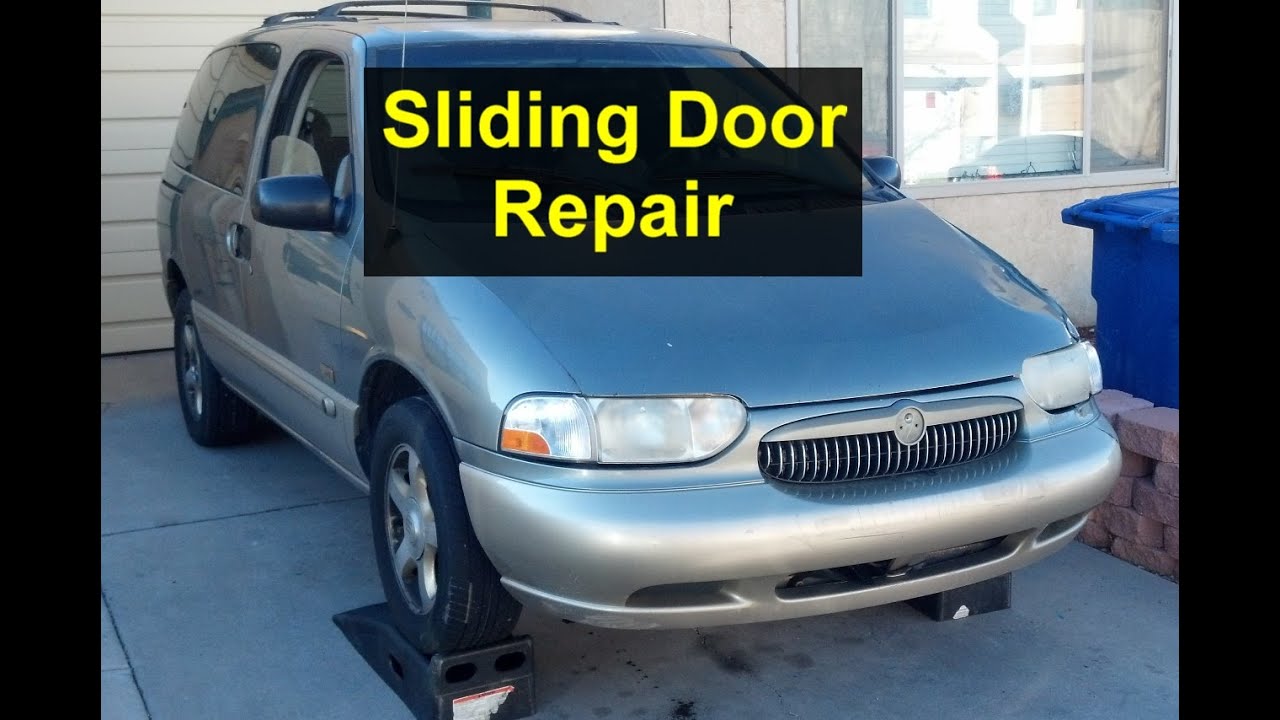Sliding door repair, catches when opening, roller assembly replacement for van, Ford and Mercury