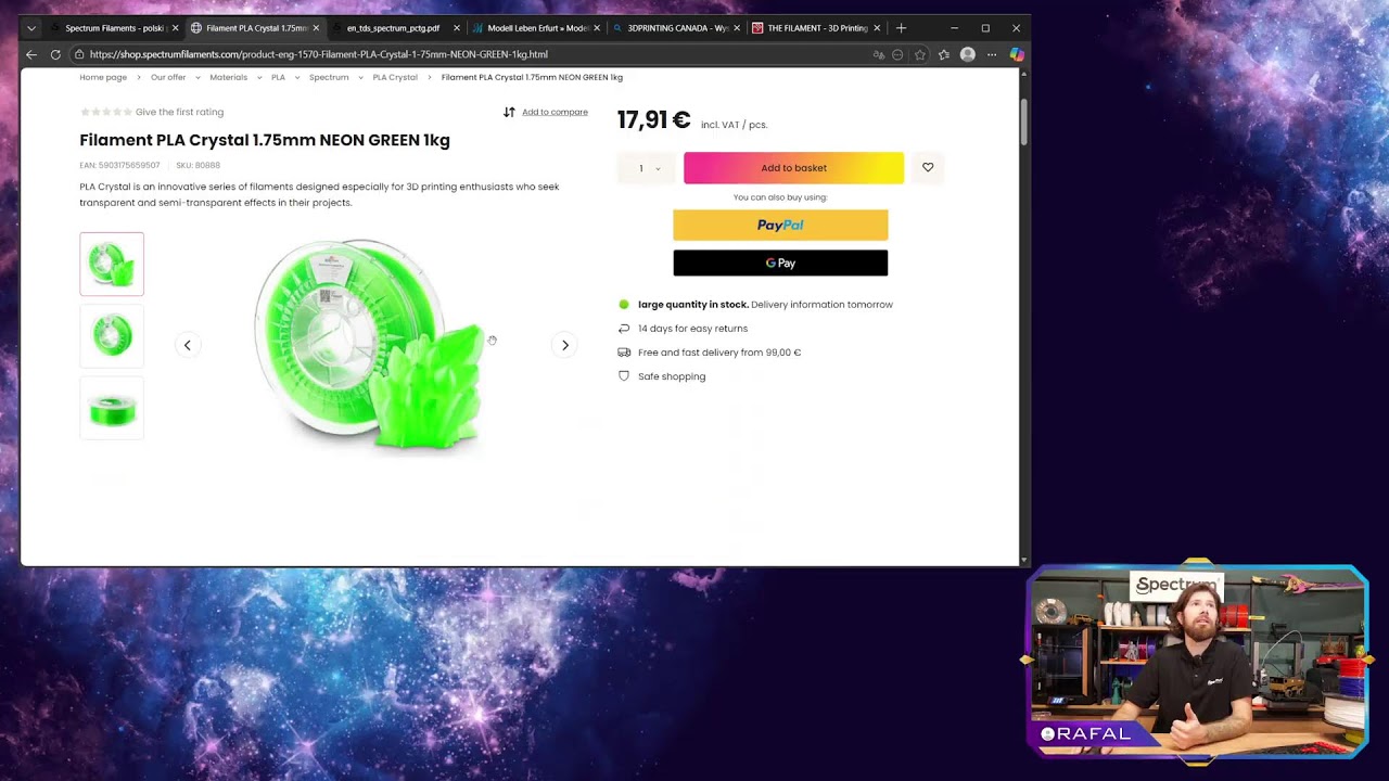Spectrum Filaments Live Stream Q&A