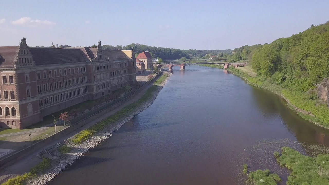 Grimma 4k - Drohnenflug im Muldental - Sachsen von oben #1
