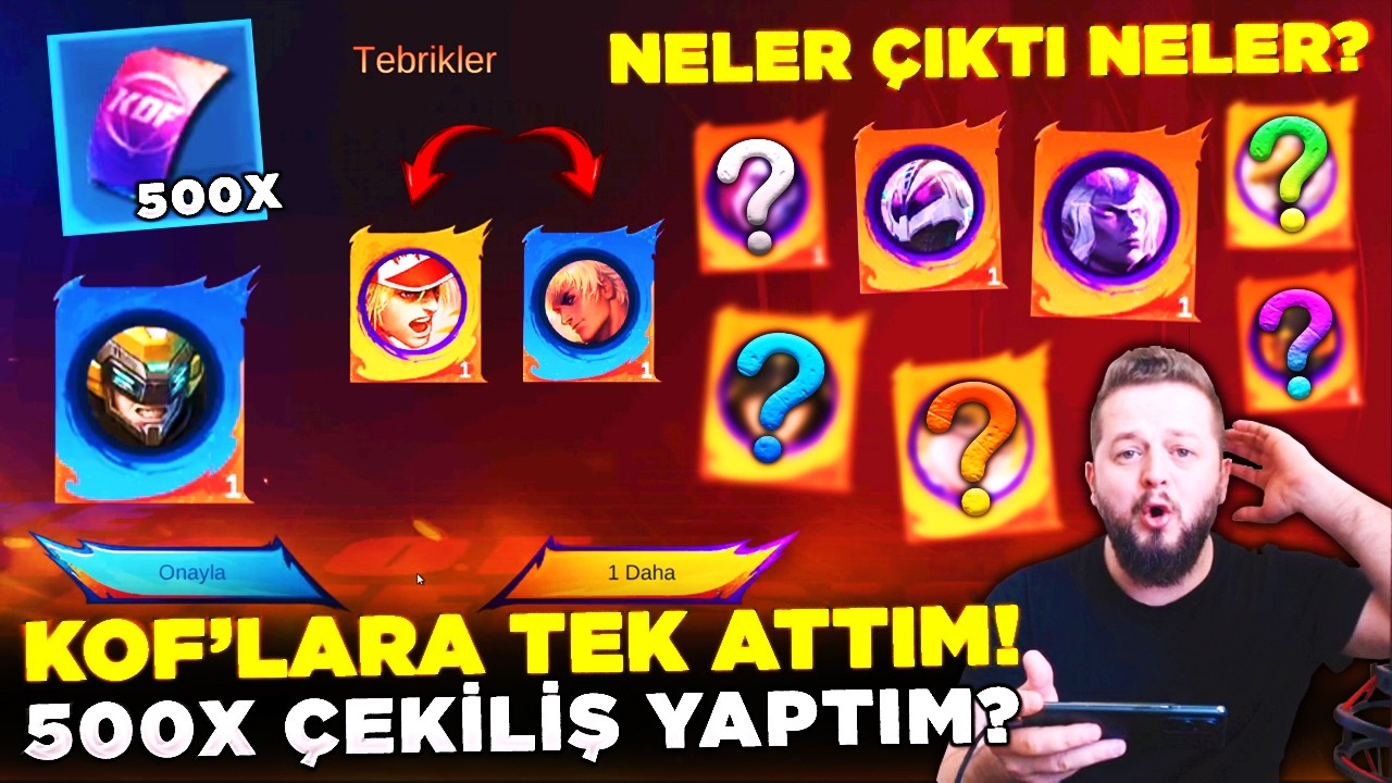 MLBB X KOF 500X ÇEKİLİŞTE NELER ÇIKTI NELER KOF KOSTÜMÜNE TEK ATTIM OYUNU SOYDUM