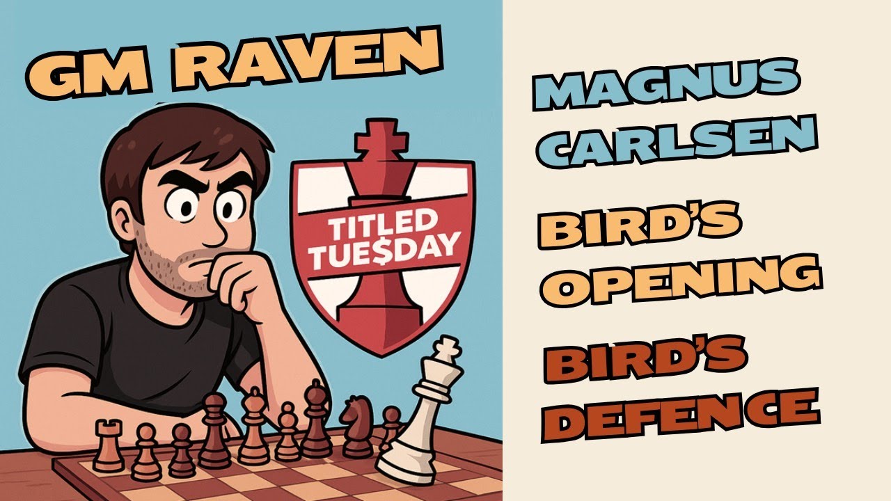 MAGNUS! I played the Bird against Magnus! Titled Tuesday with Bird's Opening and Bird's Defence