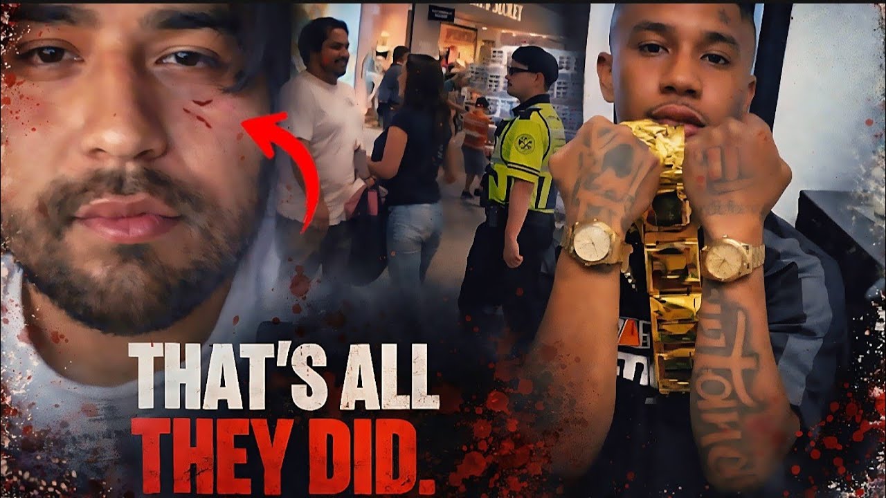 SOUTHSIDER  TOMMY GUNZ JUMPS NORTENO IN A BAKERSFIELD MALL...AND PHONES GOT PULLED OUT