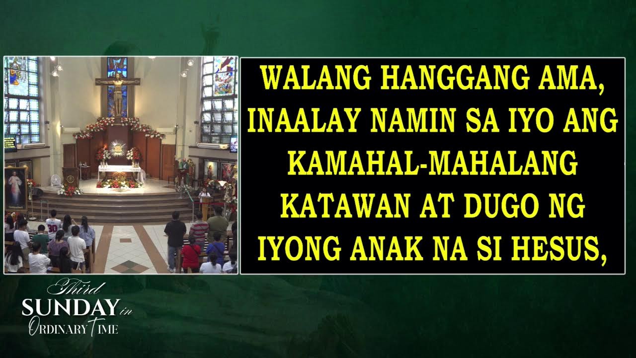 𝐋𝐈𝐕𝐄 𝐍𝐎𝐖 | Enero 25, 2026 | 4:00 NN | Ika-3 Linggo sa Karaniwang Panahon Mass