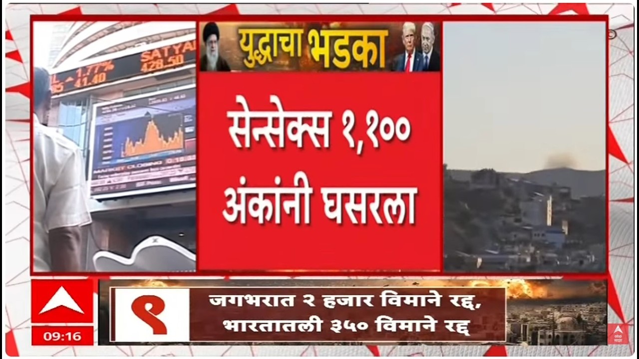Stock Market LIVE Updates | Sensex | Nifty | Iran | Israel | Marathi News ABP Majha
