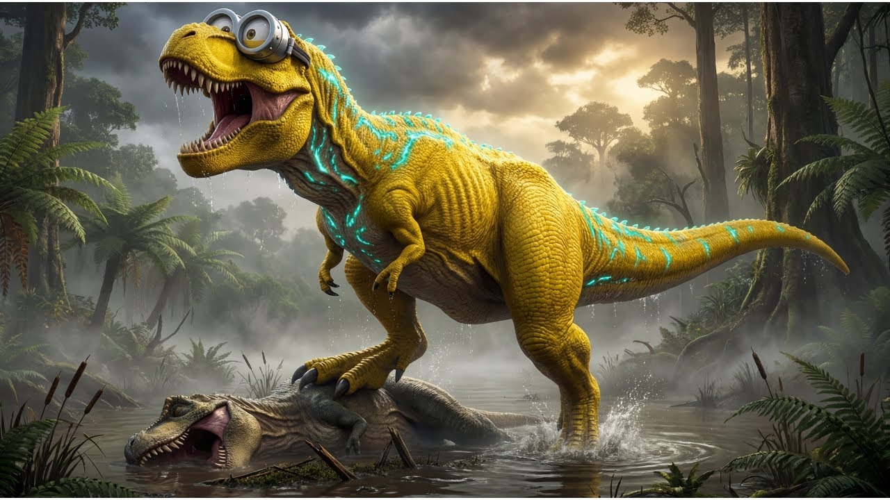 T-Rex Minion Takes on REAL T-Rex in EPIC Survival Battle
