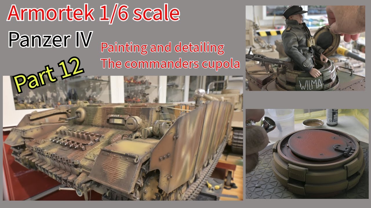Armortek Giant 1/6 scale RC tank, Panzer IV. Part 12, Painting and detailing the commanders cupola