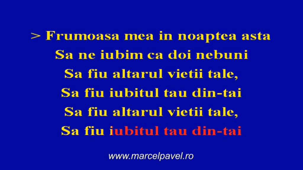 KARAOKE: Frumoasa Mea - Marcel Pavel