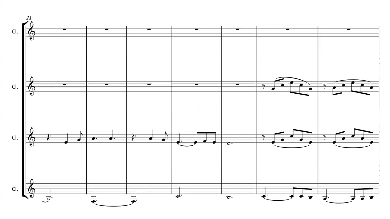 Leonard Cohen - Hallelujah (from Shrek Soundtrack) - for Clarinet Quartet